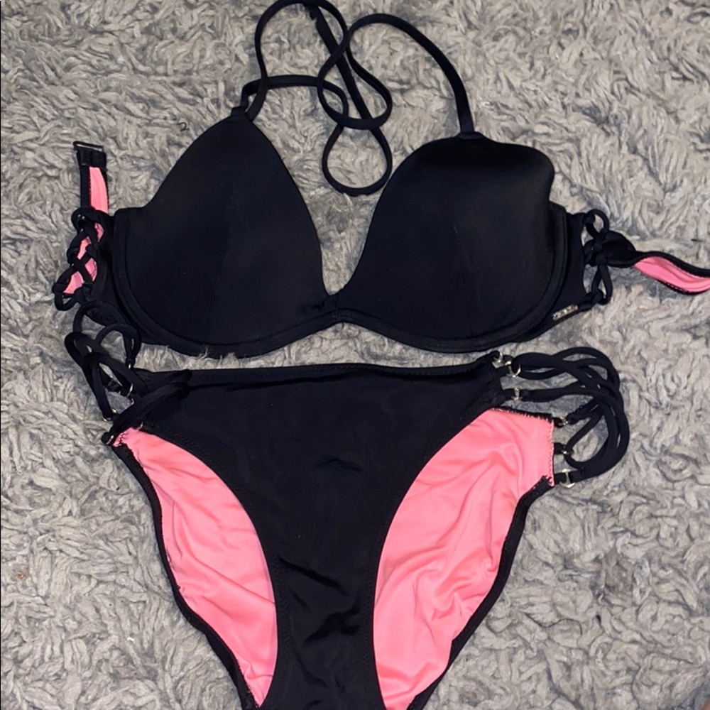 PINK Black Bathing Suit